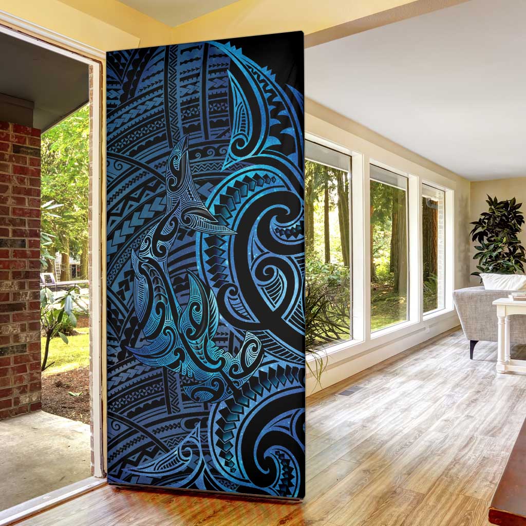 New Zealand Hammerhead Shark Door Cover Maori Haehae Mangopare Galaxy LT14 - Polynesian Pride