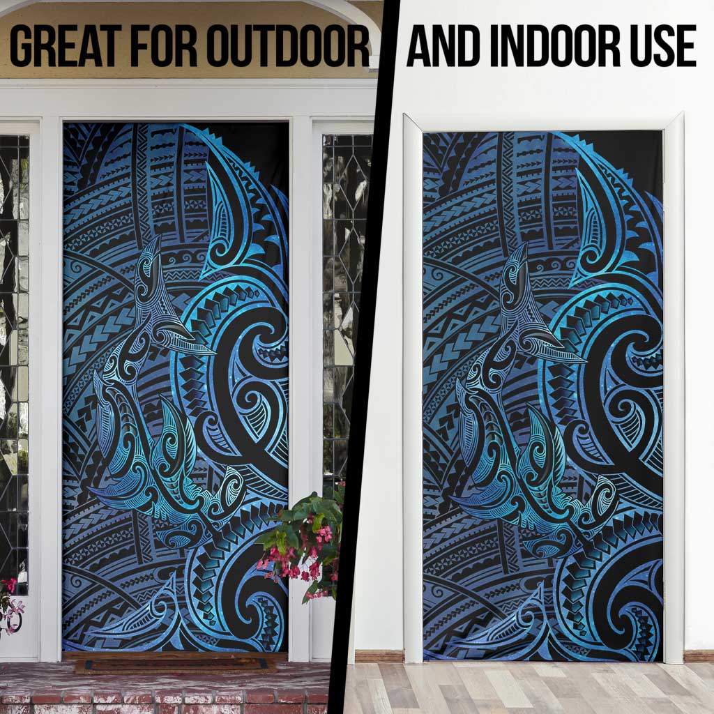 New Zealand Hammerhead Shark Door Cover Maori Haehae Mangopare Galaxy LT14 - Polynesian Pride