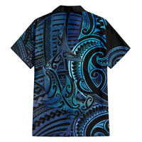 New Zealand Hammerhead Shark Family Matching Short Sleeve Bodycon Dress and Hawaiian Shirt Maori Haehae Mangopare Galaxy LT14 - Polynesian Pride