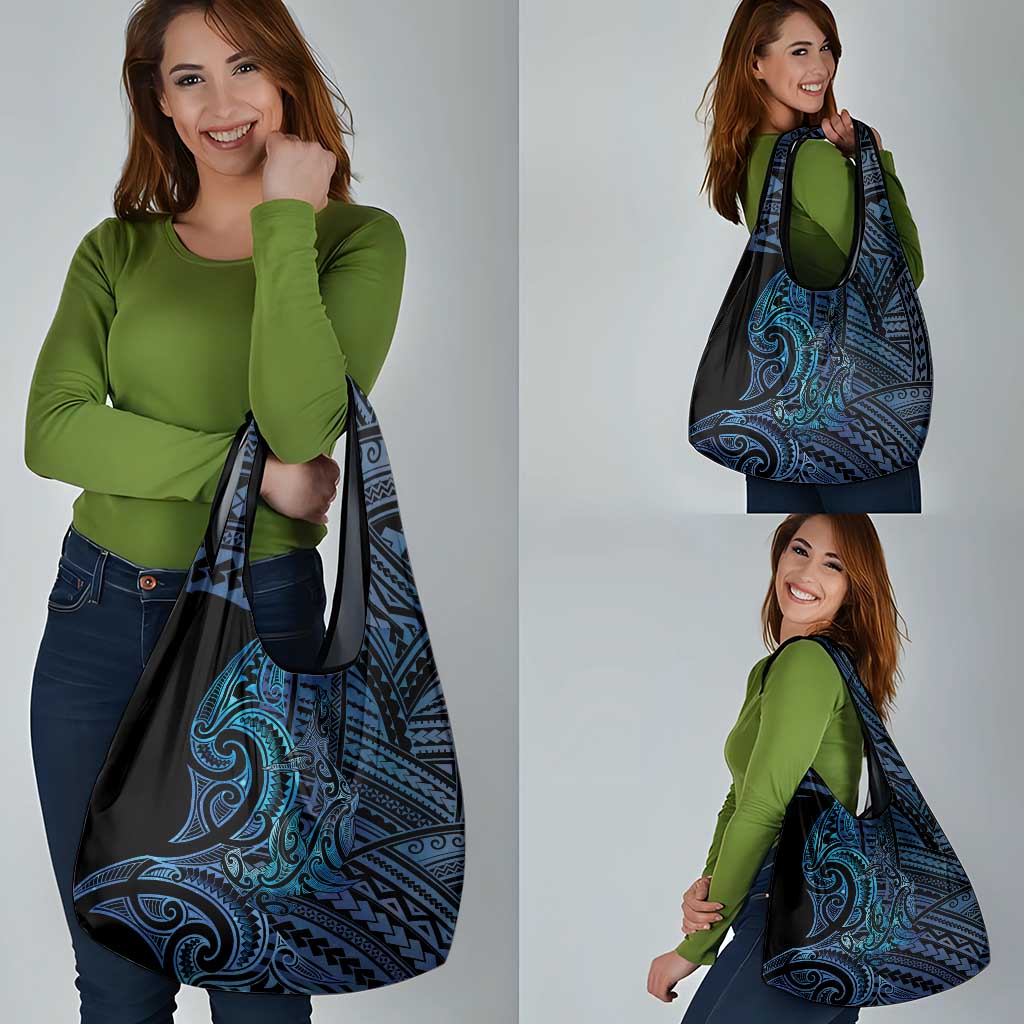 New Zealand Hammerhead Shark Grocery Bag Maori Haehae Mangopare Galaxy - Polynesian Pride