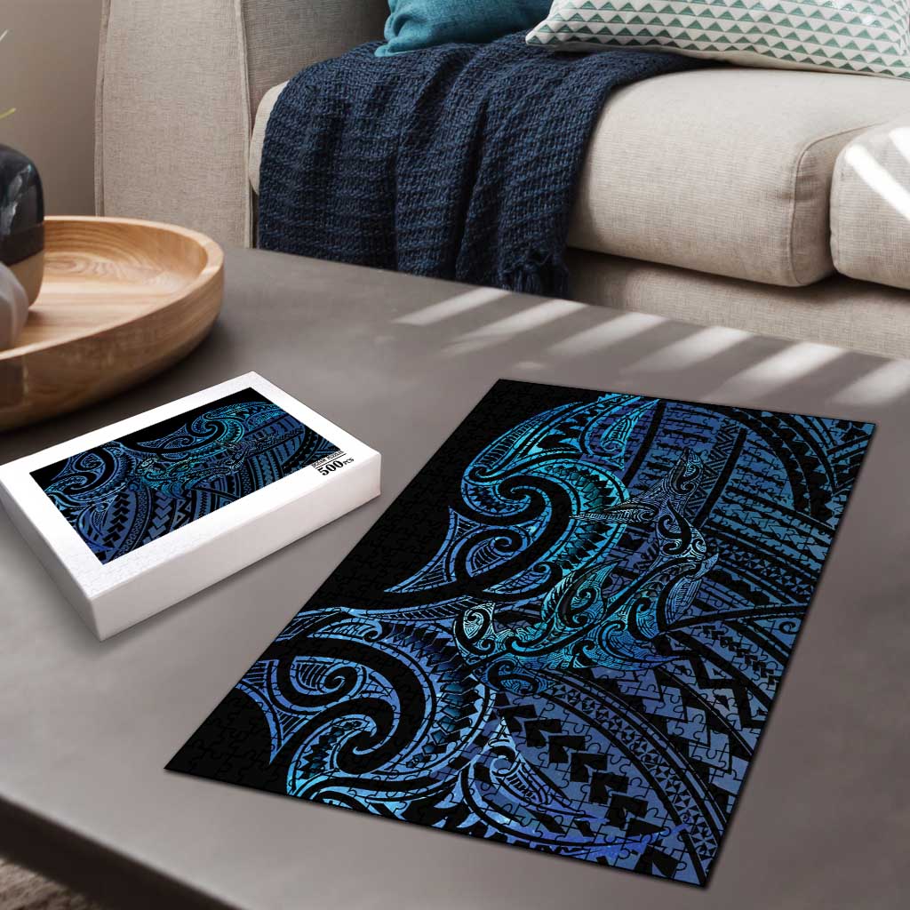 New Zealand Hammerhead Shark Puzzle Maori Haehae Mangopare Galaxy - Polynesian Pride