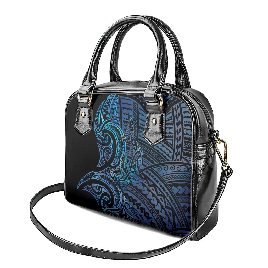 New Zealand Hammerhead Shark Shoulder Handbag Maori Haehae Mangopare Galaxy - Polynesian Pride