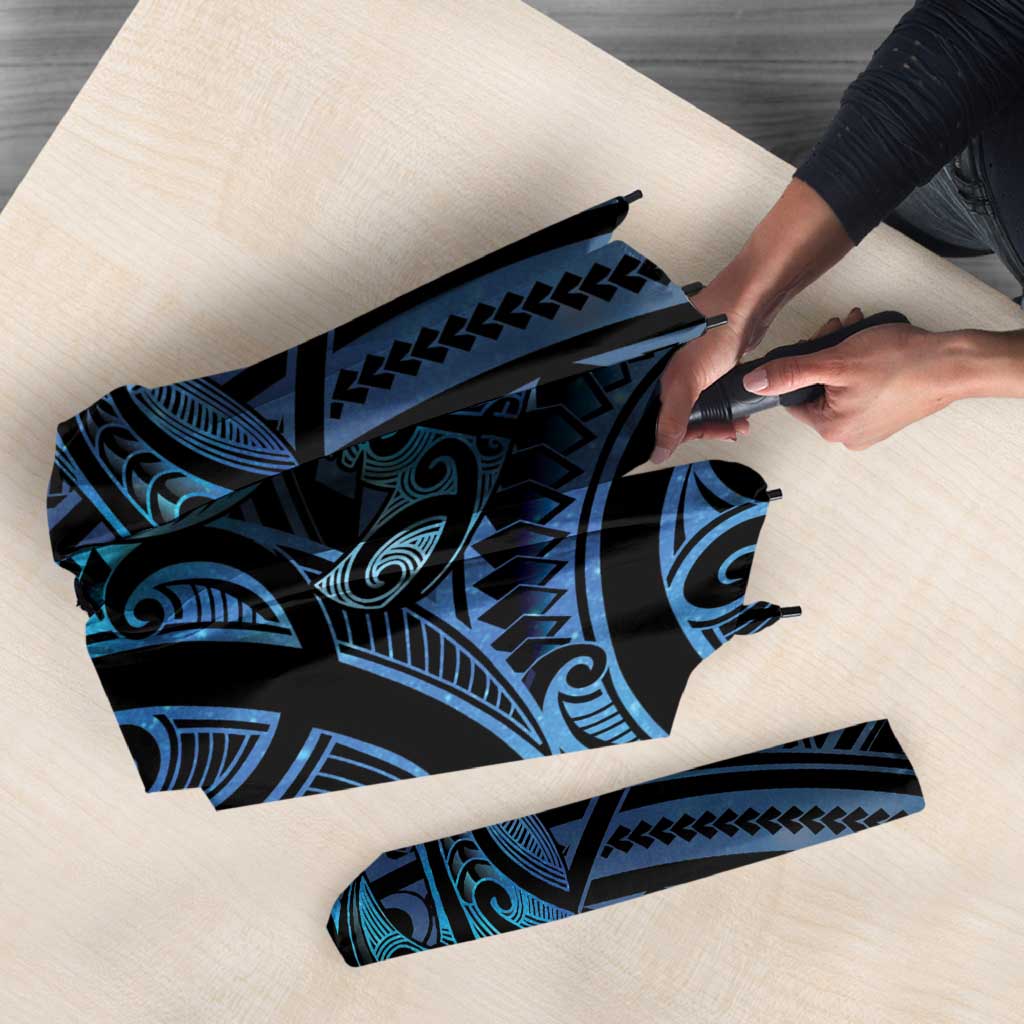 New Zealand Hammerhead Shark Umbrella Maori Haehae Mangopare Galaxy - Polynesian Pride