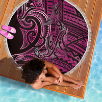 New Zealand Hammerhead Shark Beach Blanket Maori Haehae Mangopare Pink - Polynesian Pride