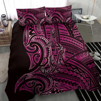 New Zealand Hammerhead Shark Bedding Set Maori Haehae Mangopare Pink - Polynesian Pride