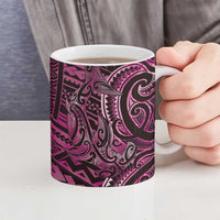 New Zealand Hammerhead Shark Ceramic Mug Maori Haehae Mangopare Pink - Polynesian Pride