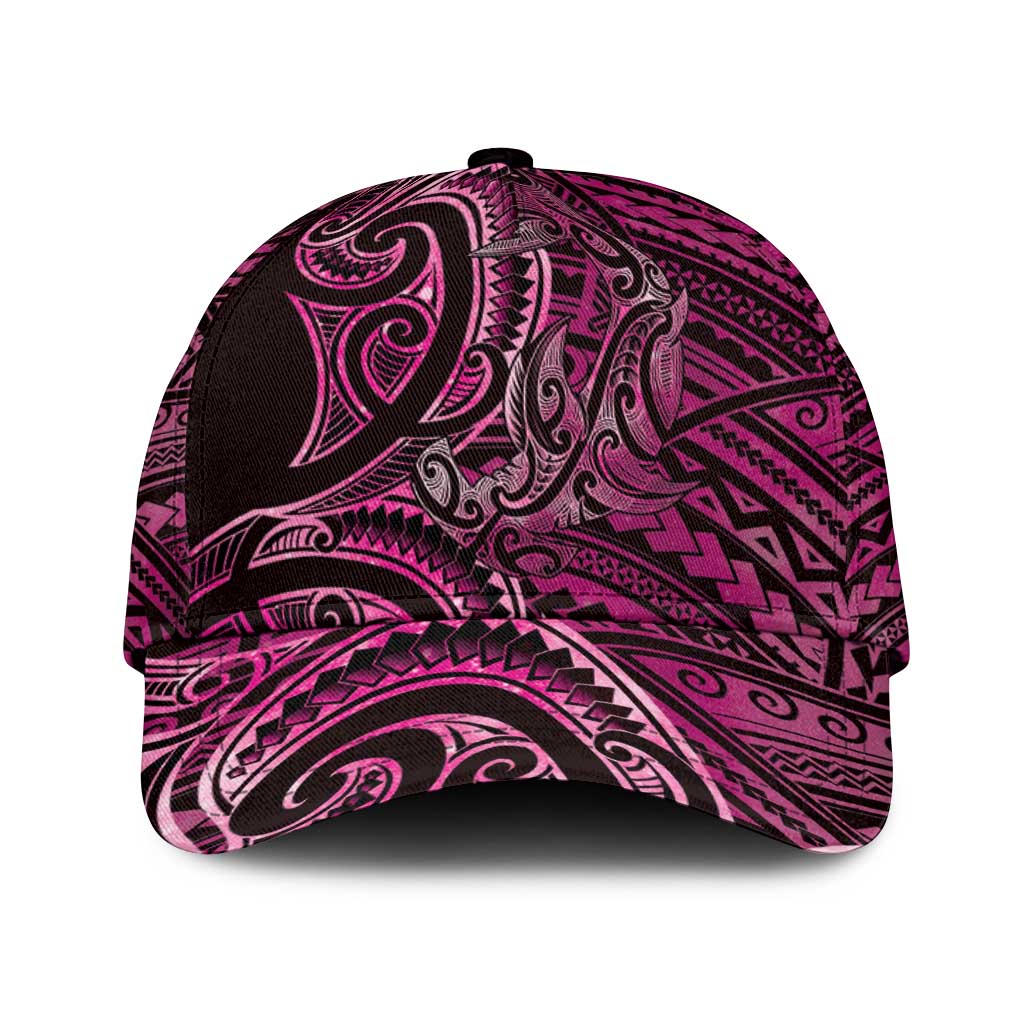 New Zealand Hammerhead Shark Classic Cap Maori Haehae Mangopare Pink - Polynesian Pride