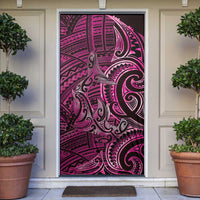 New Zealand Hammerhead Shark Door Cover Maori Haehae Mangopare Pink LT14 Pink - Polynesian Pride