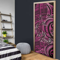 New Zealand Hammerhead Shark Door Cover Maori Haehae Mangopare Pink LT14 - Polynesian Pride