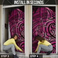 New Zealand Hammerhead Shark Door Cover Maori Haehae Mangopare Pink LT14 - Polynesian Pride
