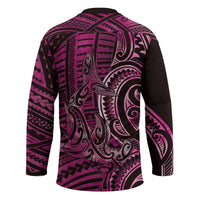 New Zealand Hammerhead Shark Hockey Jersey Maori Haehae Mangopare Pink LT14 - Polynesian Pride