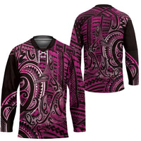 New Zealand Hammerhead Shark Hockey Jersey Maori Haehae Mangopare Pink LT14 - Polynesian Pride