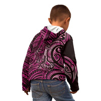 New Zealand Hammerhead Shark Kid Hoodie Maori Haehae Mangopare Pink LT14 - Polynesian Pride