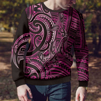 New Zealand Hammerhead Shark Ugly Christmas Sweater Maori Haehae Mangopare Pink LT14 - Polynesian Pride