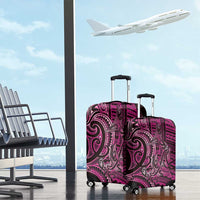 New Zealand Hammerhead Shark Luggage Cover Maori Haehae Mangopare Pink - Polynesian Pride