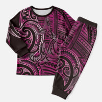 New Zealand Hammerhead Shark Christmas Pajama Set Maori Haehae Mangopare Pink LT14 Men Pink - Polynesian Pride