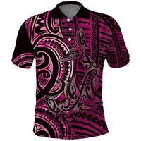 New Zealand Hammerhead Shark Polo Shirt Maori Haehae Mangopare Pink LT14 Pink - Polynesian Pride