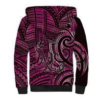 New Zealand Hammerhead Shark Sherpa Hoodie Maori Haehae Mangopare Pink LT14 - Polynesian Pride
