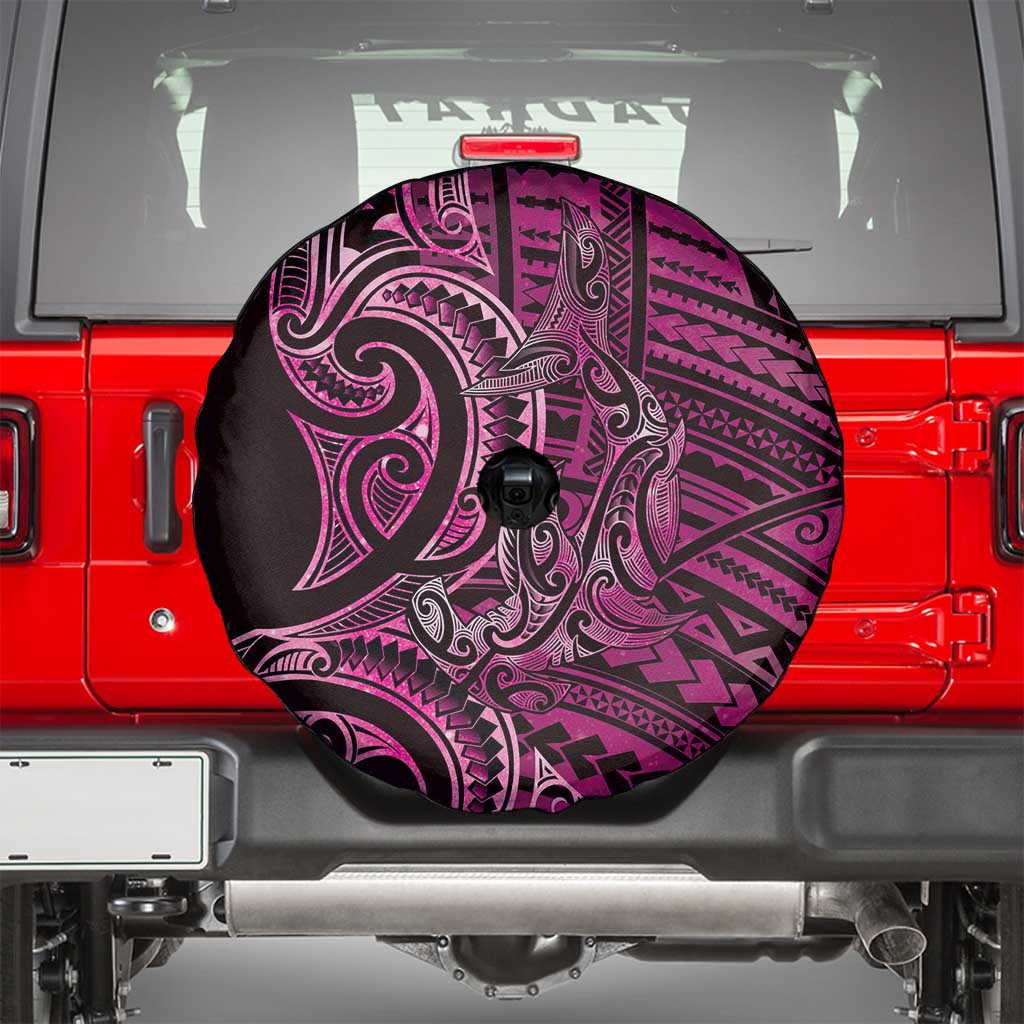 New Zealand Hammerhead Shark Spare Tire Cover Maori Haehae Mangopare Pink LT14 - Polynesian Pride