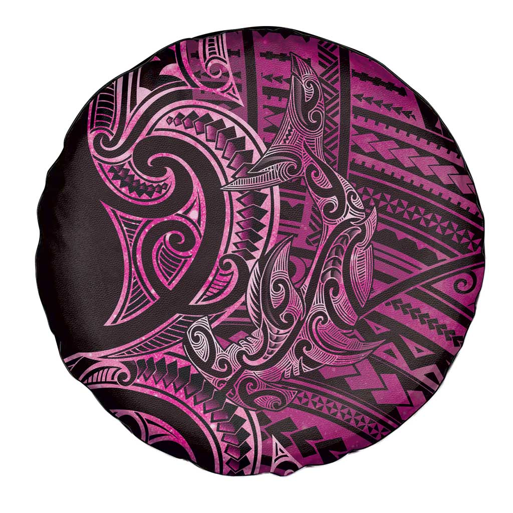 New Zealand Hammerhead Shark Spare Tire Cover Maori Haehae Mangopare Pink LT14 - Polynesian Pride