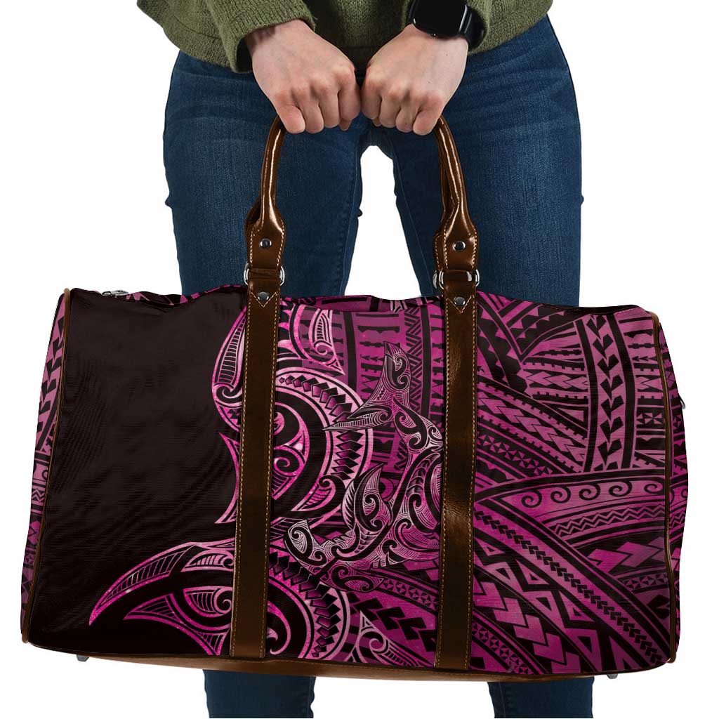 New Zealand Hammerhead Shark Travel Bag Maori Haehae Mangopare Pink LT14 Pink - Polynesian Pride