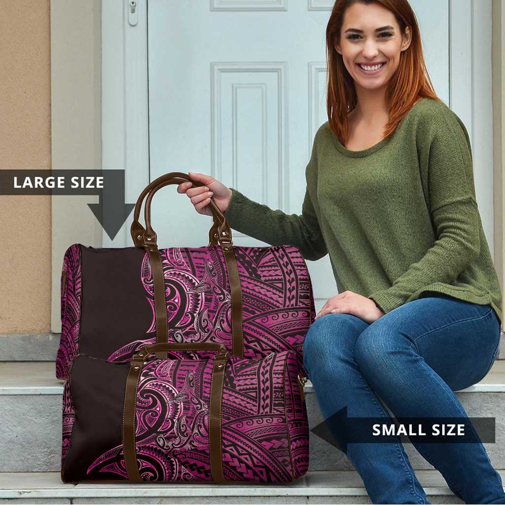 New Zealand Hammerhead Shark Travel Bag Maori Haehae Mangopare Pink LT14 - Polynesian Pride