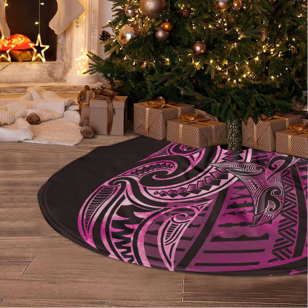 New Zealand Hammerhead Shark Tree Skirt Maori Haehae Mangopare Pink - Polynesian Pride