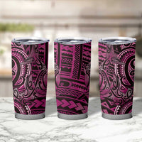 New Zealand Hammerhead Shark Tumbler Cup Maori Haehae Mangopare Pink LT14 - Polynesian Pride