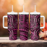 New Zealand Hammerhead Shark Tumbler With Handle Maori Haehae Mangopare Pink LT14 - Polynesian Pride