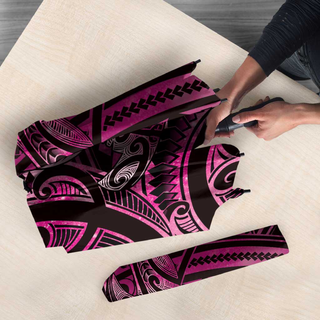 New Zealand Hammerhead Shark Umbrella Maori Haehae Mangopare Pink - Polynesian Pride