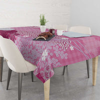 Pink Palaka Japanese Patterns Tablecloth Asanoha Seigaiha Sakura Motif LT14 - Polynesian Pride
