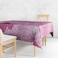 Pink Palaka Japanese Patterns Tablecloth Asanoha Seigaiha Sakura Motif LT14 - Polynesian Pride