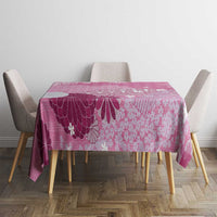 Pink Palaka Japanese Patterns Tablecloth Asanoha Seigaiha Sakura Motif LT14 - Polynesian Pride