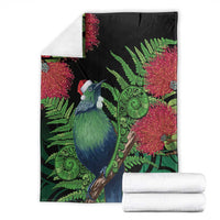 New Zealand Tui Bird Christmas Blanket Maori Fern Mix Pohotukawa LT14 - Polynesian Pride