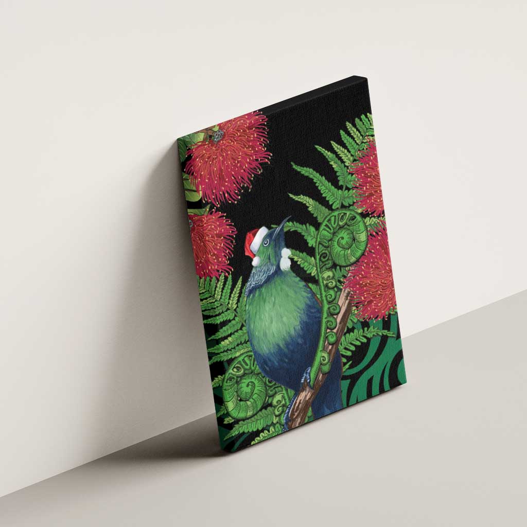 New Zealand Tui Bird Christmas Canvas Wall Art Maori Fern Mix Pohotukawa LT14 - Polynesian Pride