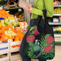 New Zealand Tui Bird Christmas Grocery Bag Maori Fern Mix Pohotukawa LT14 - Polynesian Pride