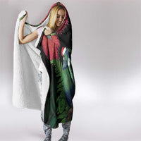 New Zealand Tui Bird Christmas Hooded Blanket Maori Fern Mix Pohotukawa LT14 - Polynesian Pride