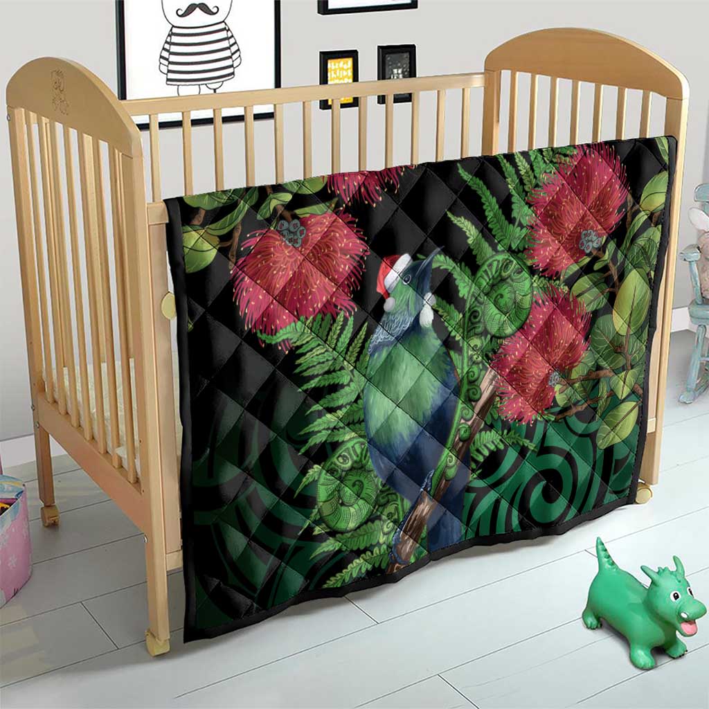 New Zealand Tui Bird Christmas Quilt Maori Fern Mix Pohotukawa LT14 - Polynesian Pride