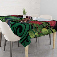 New Zealand Tui Bird Christmas Tablecloth Maori Fern Mix Pohotukawa LT14 - Polynesian Pride
