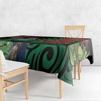 New Zealand Tui Bird Christmas Tablecloth Maori Fern Mix Pohotukawa LT14 - Polynesian Pride