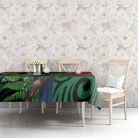 New Zealand Tui Bird Christmas Tablecloth Maori Fern Mix Pohotukawa LT14 - Polynesian Pride