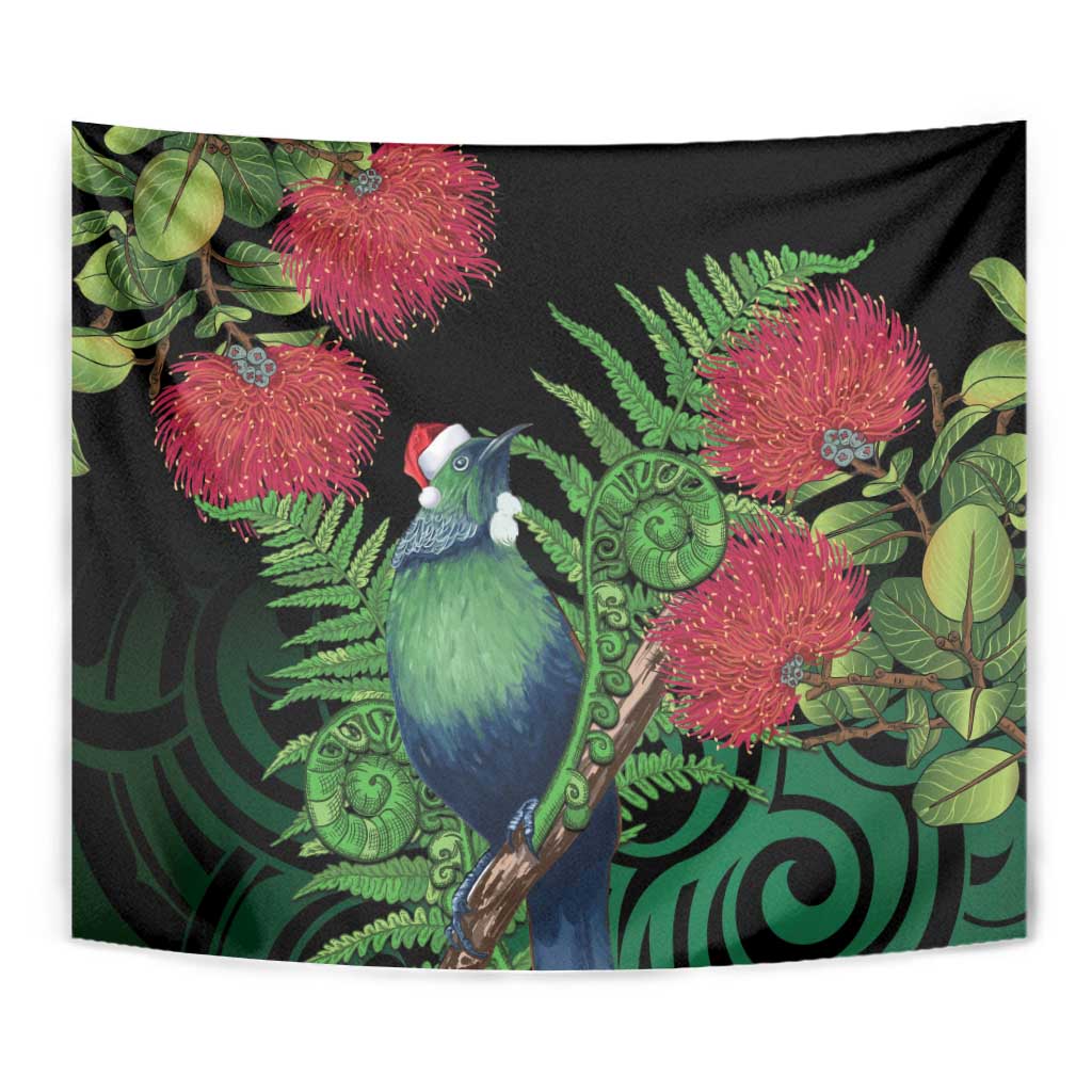 New Zealand Tui Bird Christmas Tapestry Maori Fern Mix Pohotukawa LT14 - Polynesian Pride