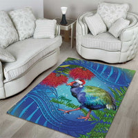 New Zealand Takahe Christmas Area Rug Maori Fern Mix Pohotukawa LT14 - Polynesian Pride