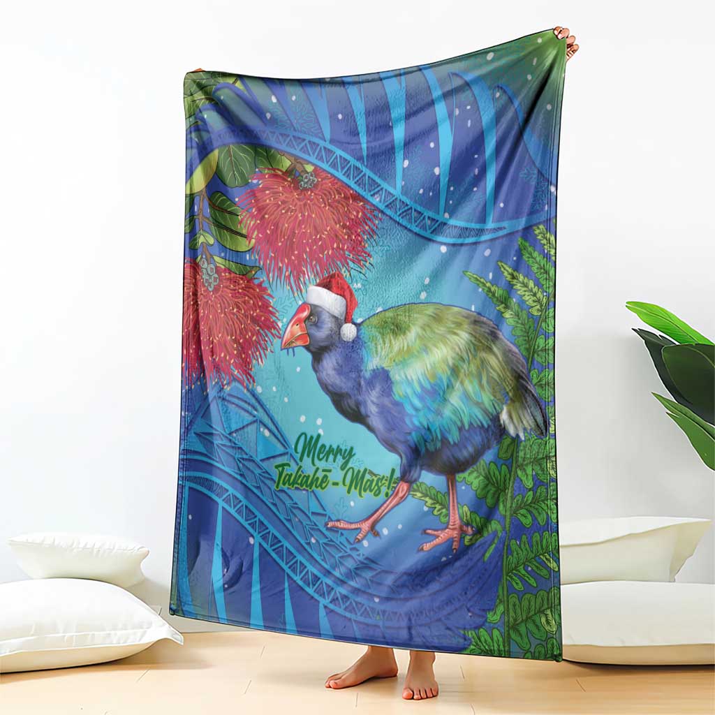 New Zealand Takahe Christmas Blanket Maori Fern Mix Pohotukawa LT14 - Polynesian Pride