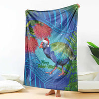 New Zealand Takahe Christmas Blanket Maori Fern Mix Pohotukawa LT14 - Polynesian Pride