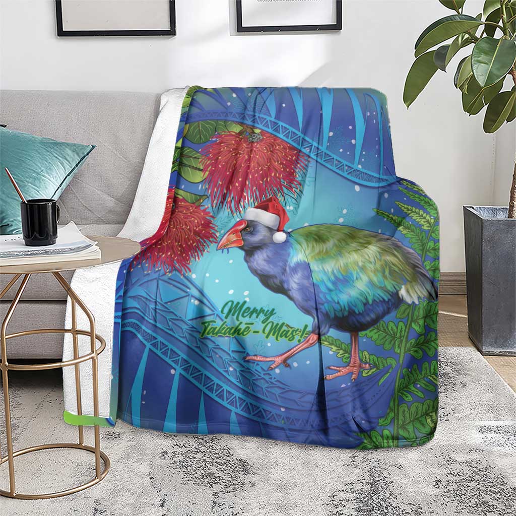 New Zealand Takahe Christmas Blanket Maori Fern Mix Pohotukawa LT14 - Polynesian Pride