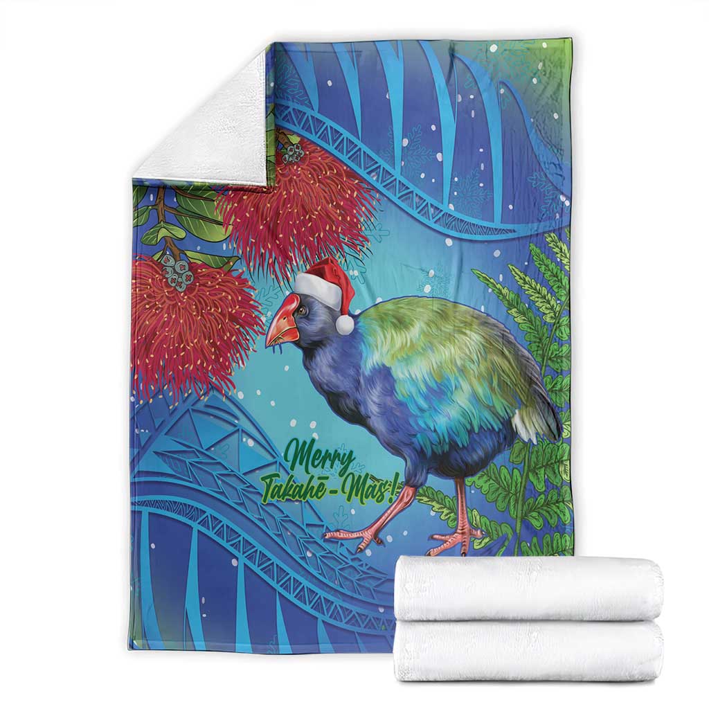 New Zealand Takahe Christmas Blanket Maori Fern Mix Pohotukawa LT14 - Polynesian Pride