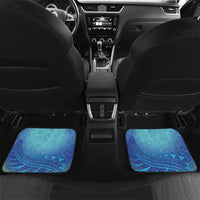 New Zealand Takahe Christmas Car Mats Maori Fern Mix Pohotukawa LT14 Set 2pcs - Back Blue - Polynesian Pride
