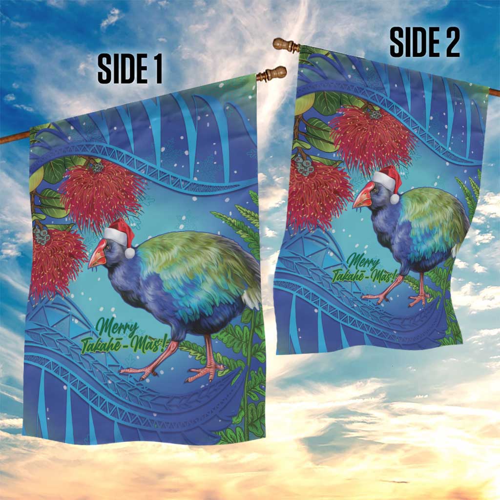 New Zealand Takahe Christmas Garden Flag Maori Fern Mix Pohotukawa LT14 - Polynesian Pride