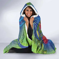 New Zealand Takahe Christmas Hooded Blanket Maori Fern Mix Pohotukawa LT14 - Polynesian Pride